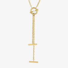 Colar Mulher Pérola Lariat Dourado
