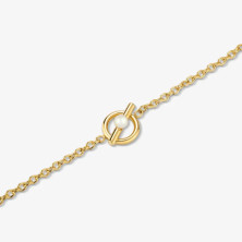 Pulseira Mulher Pérola Círculo Dourada