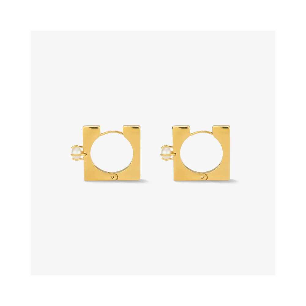 Pearl Moldura Women's Gold Earrings
