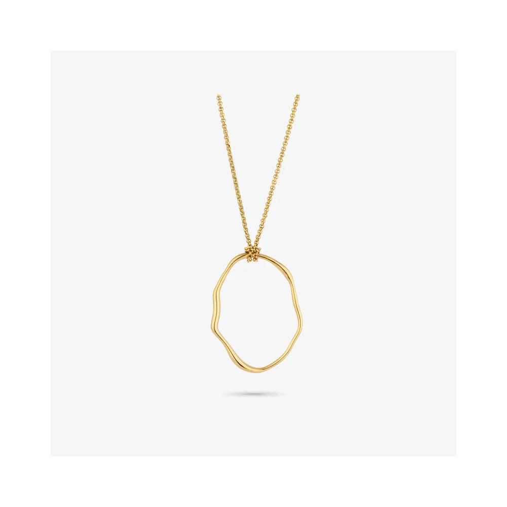 Colar Mulher Organic Oval Dourado