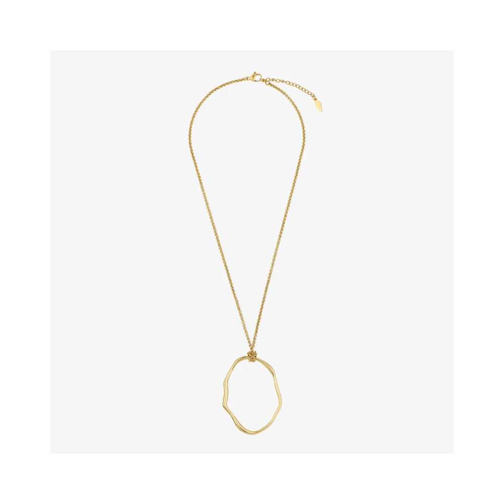 Colar Mulher Organic Oval Dourado
