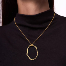 Colar Mulher Organic Oval Dourado