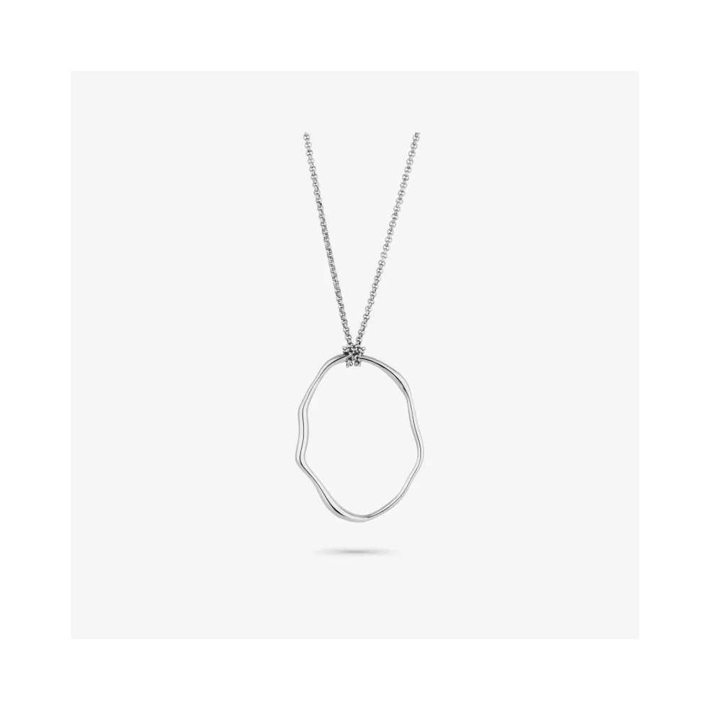 Colar Mulher Organic Oval Prateado