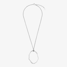 Colar Mulher Organic Oval Prateado