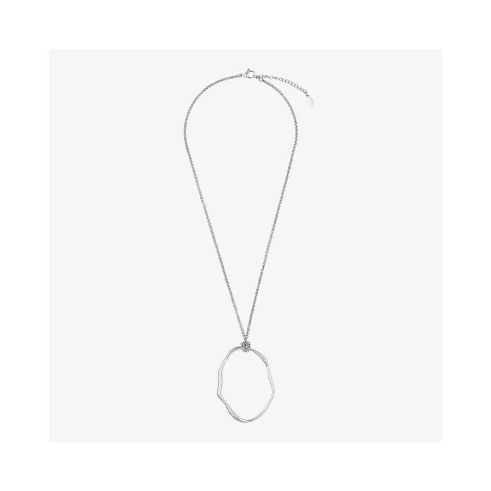 Colar Mulher Organic Oval Prateado