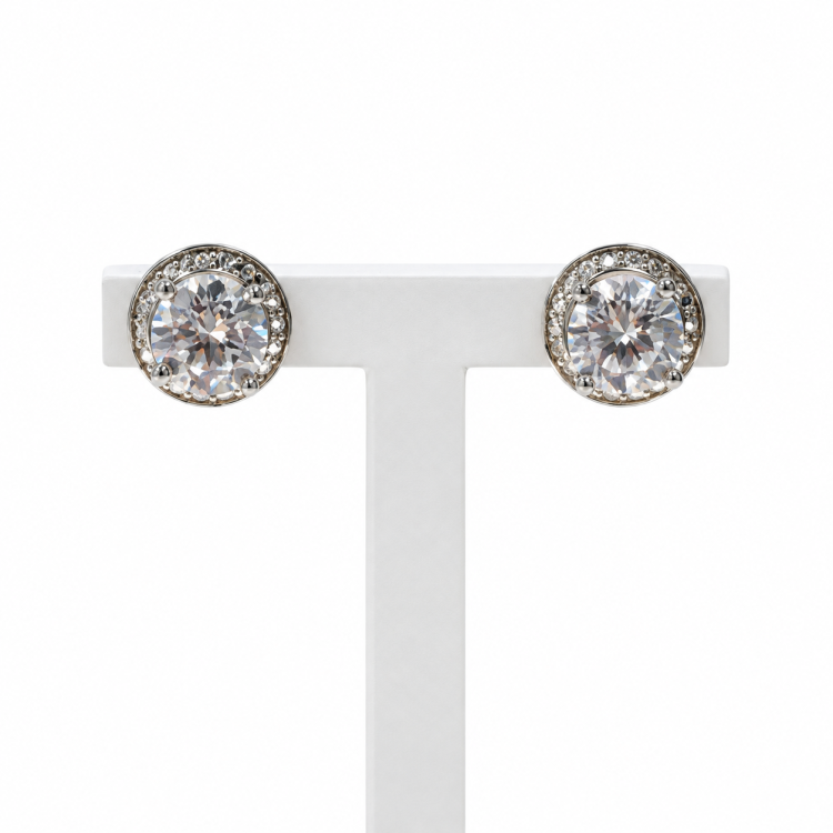 Brincos Zircónias Prata 925