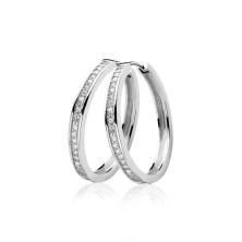 Zinzi Silver Zirconia Earrings | Sweet Apple
