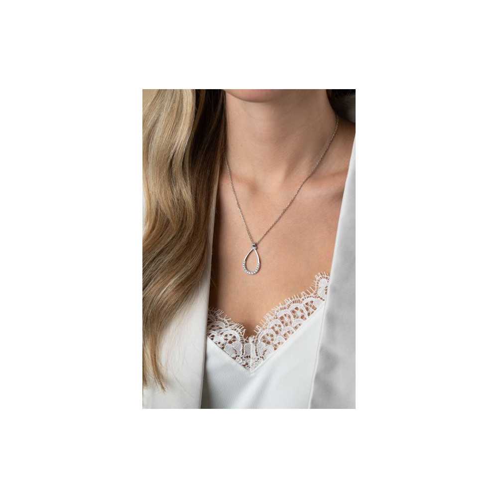 ZINZI Silver Drop Necklace | Sweet Apple