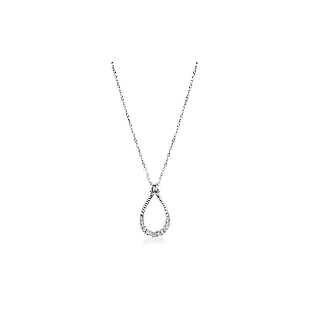 ZINZI Silver Drop Necklace | Sweet Apple