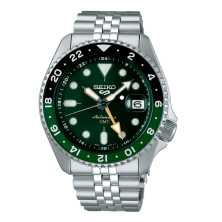 Relógio SEIKO 5 Sports Série SKX GMT 4R34 Preto&Verde