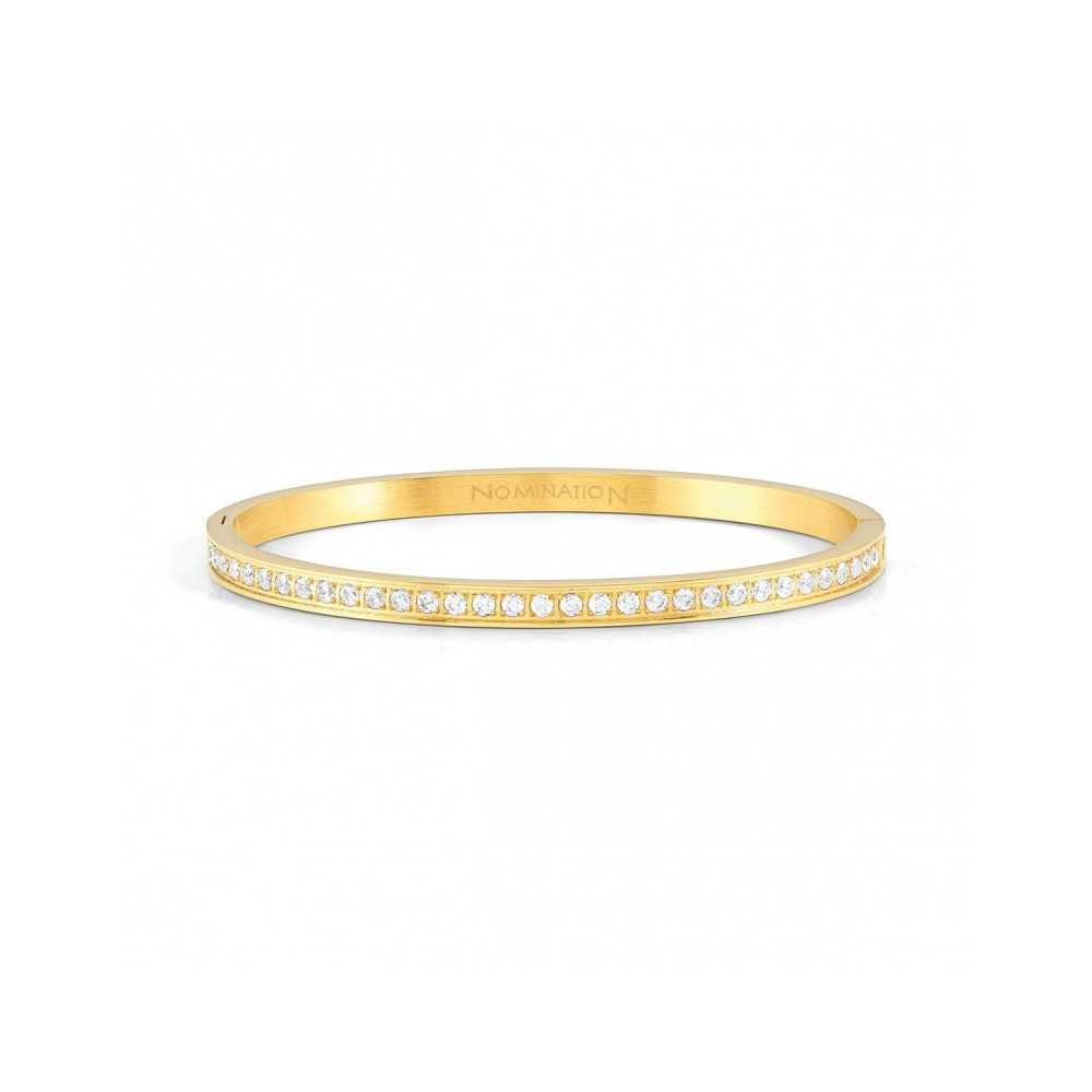 Pulseira Pretty Bangles Zircónia Branca Dourada - Bracelets - Nomination Style