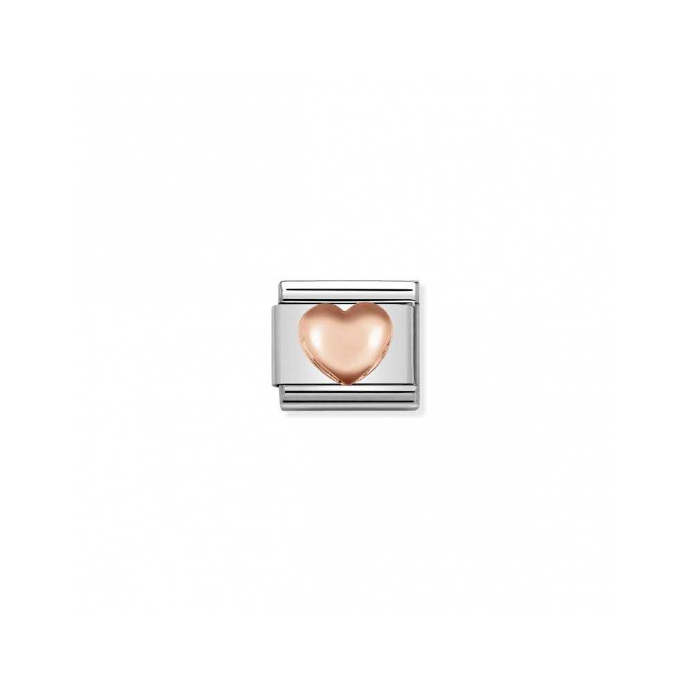 Link Nomination Coração (Com Relevo) - Contas P/ Pulseiras - Nomination Links - Sweet Apple ® Relojoaria | Joalharia | Ourivesar