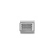 Link Nomination Plates Oxidised Dotted Plate Charm - Contas P/ Pulseiras - Nomination Links