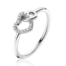 Anel Zinzi 2 Corações - Anéis - ZINZI - Sweet Apple ® Relojoaria | Joalharia | Ourivesaria