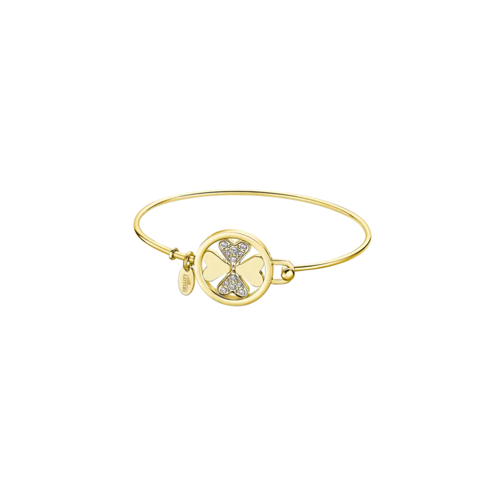 Pulseira Lotus Dourada Trevo Pulseira Lotus Dourada Trevo