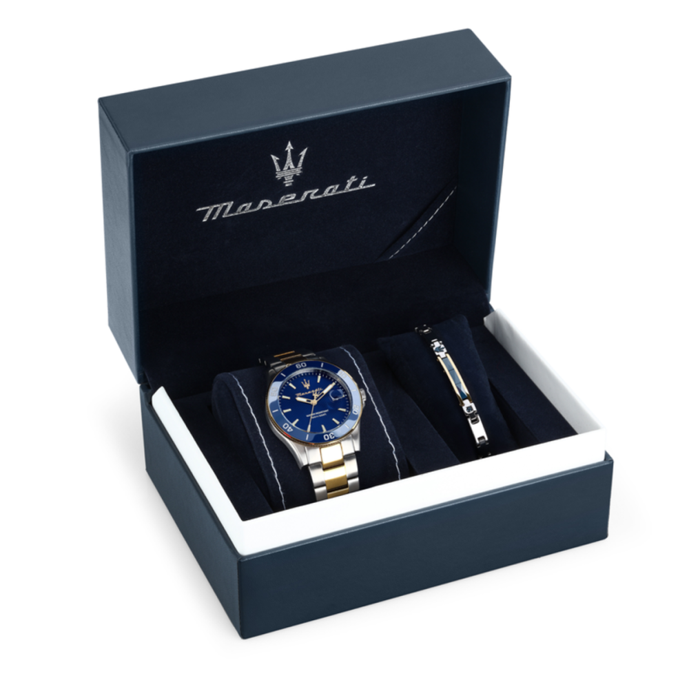 COMPETIZIONE 43MM CHR BLU DI SS+YG B+JEW - Maserati - Maserati