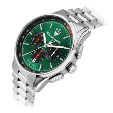 SORPASSO 42MM CHR GREEN DIAL SS BR+BLK S - Maserati - Maserati