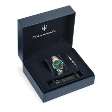 SORPASSO 42MM CHR GREEN DIAL SS BR+BLK S - Maserati - Maserati