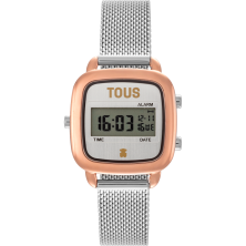 RELÓGIO DIGITAL BICOLOR COM BRACELETE EM AÇO D-LOGO MINI TOUS - Tous - Tous - Sweet Apple ® Relojoaria | Joalharia | Ourivesaria