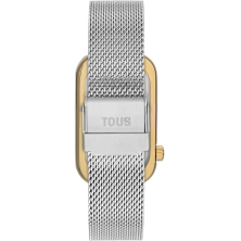 Relógios analógico bicolor com silhueta de urso e bracelete em aço T-Band Club