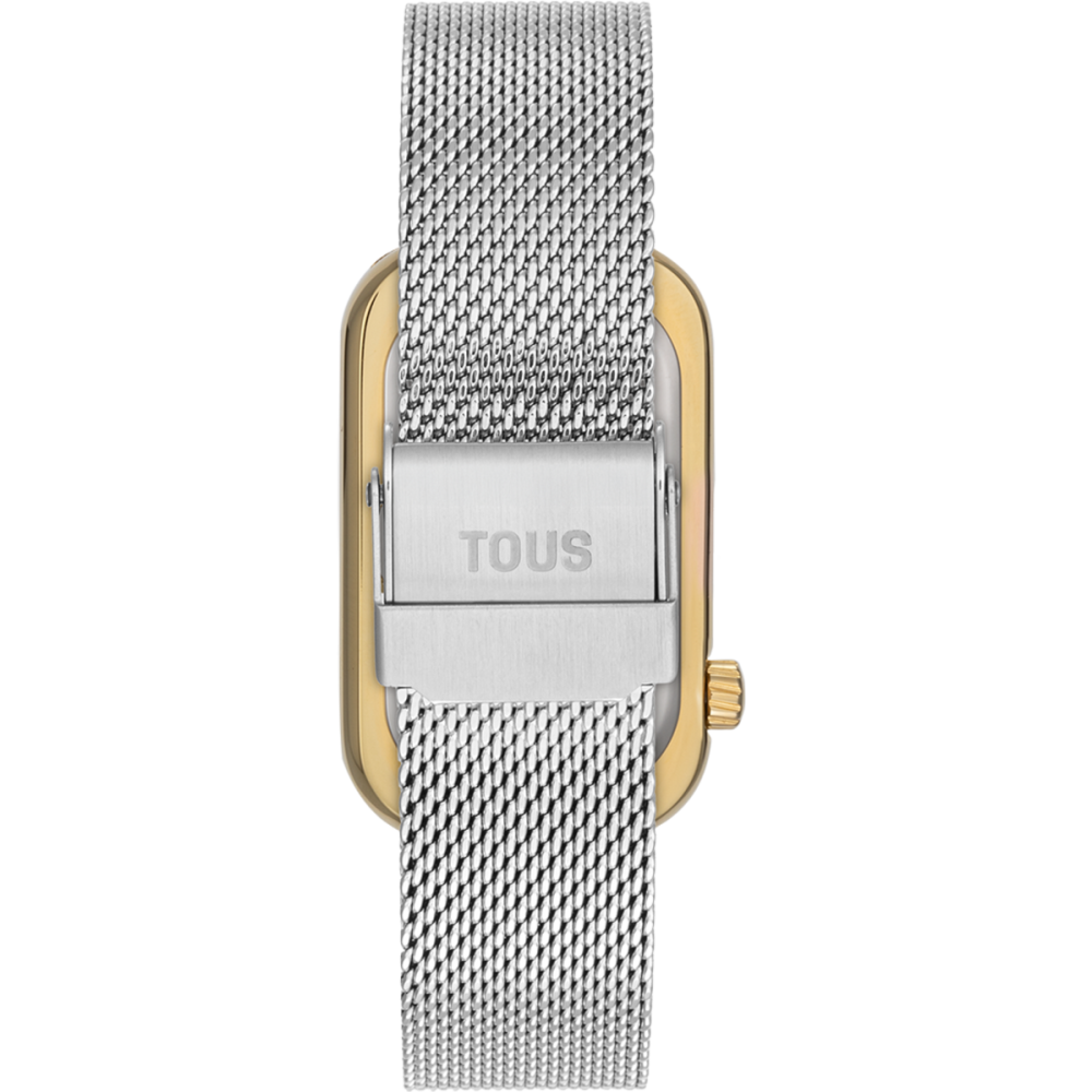 RELÓGIO ANALÓGICO BICOLOR COM SILHUETA DE URSO E BRACELETE EM AÇO T-BAND CLUB TOUS - Tous - Tous - Sweet Apple ® Relojoaria | Jo