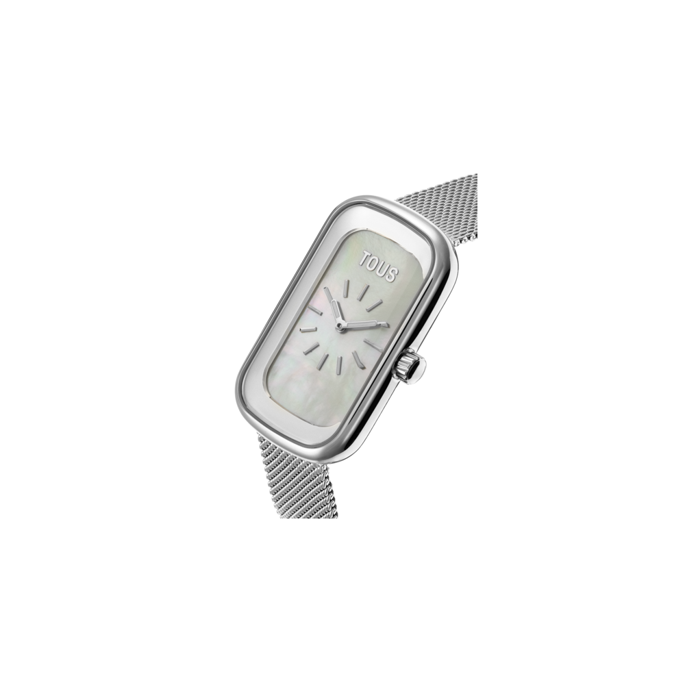 RELÓGIO ANALÓGICO COM MOSTRADOR EM MADREPÉROLA E BRACELETE EM AÇO T-BAND CLUB TOUS - Tous - Tous - Sweet Apple ® Relojoaria | Jo