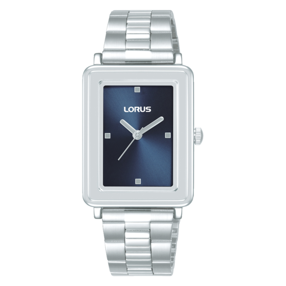 RELÓGIO LORUS WOMAN CLASSIC RECTANGULAR PRATEADO/AZUL - Lorus - Lorus - Sweet Apple ® Relojoaria | Joalharia | Ourivesaria