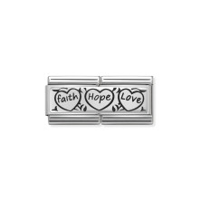 Link Nomination Faith Hope Love - Contas P/ Pulseiras - Nomination Links